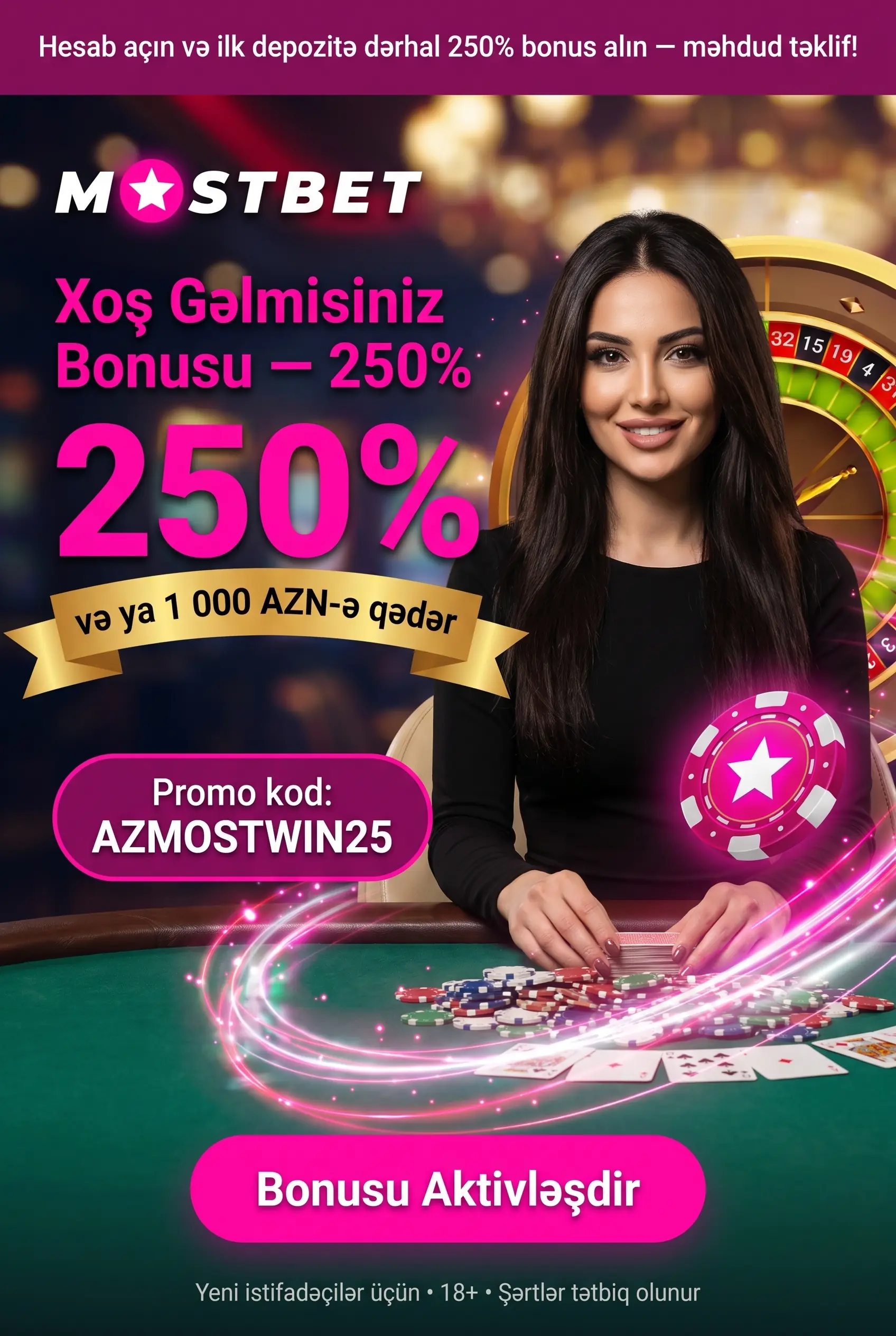 AZMOSTWIN25 welcome bonus təklifi