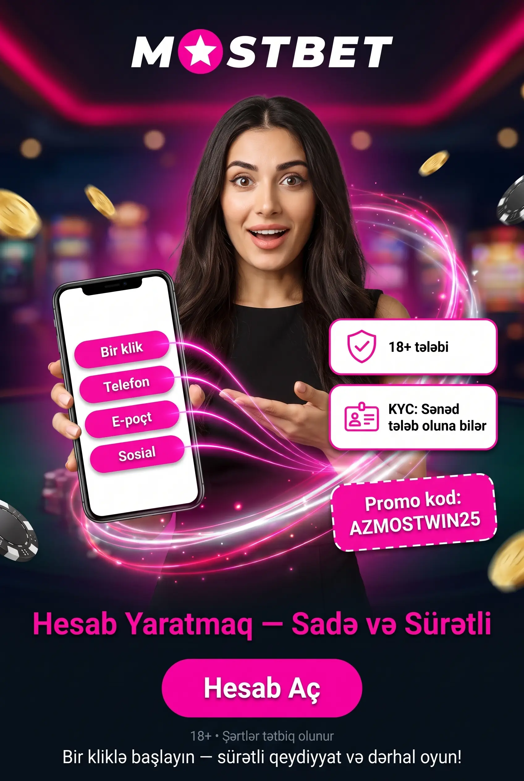 Mostbet hesab yaratmaq onboarding prosesi