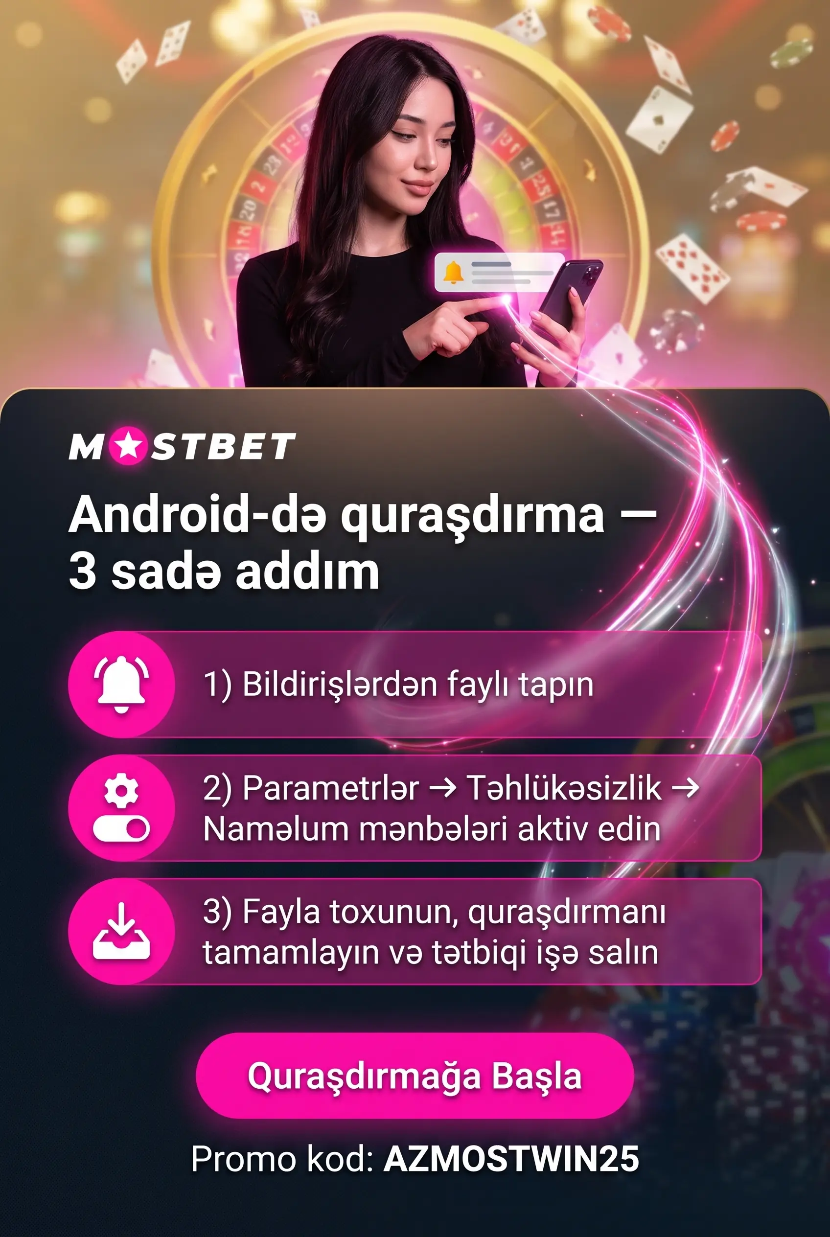 Android cihazda quraşdırma təlimatı